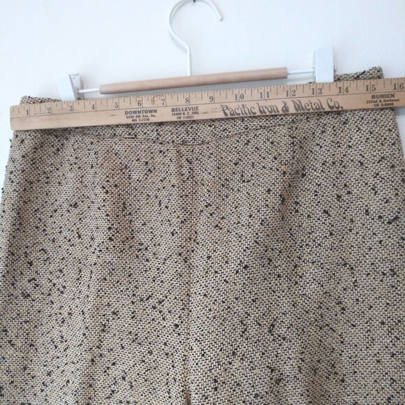 Kasper Sz 10 Silk Blend Boucle Tweed High Waist Pants Office Academia Heritage - Picture 12 of 15